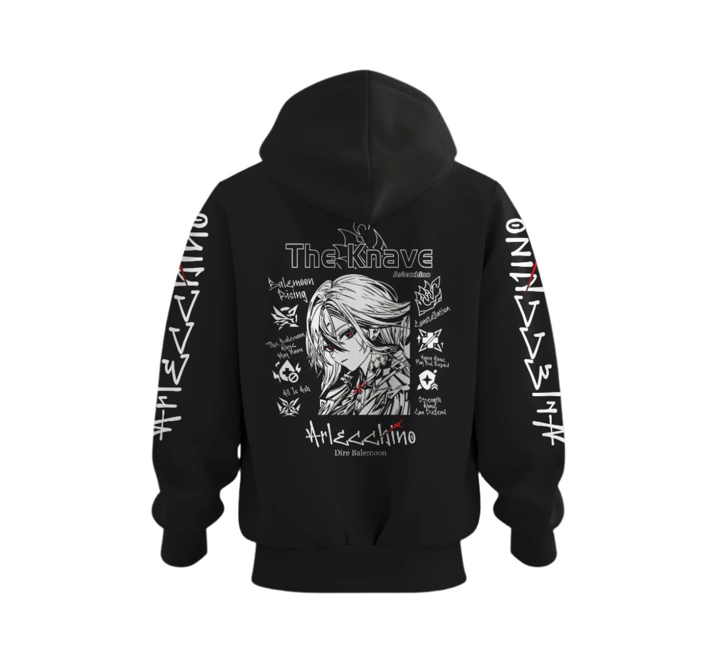 ElfTheory - Arlecchino The Knave Genshin Impact Hoodie Fan Made