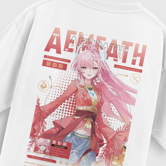 ElfTheory - Aemeath Wuthering Waves Heavyweight T-Shirt: Anime Graphic Tee Cotton 20s