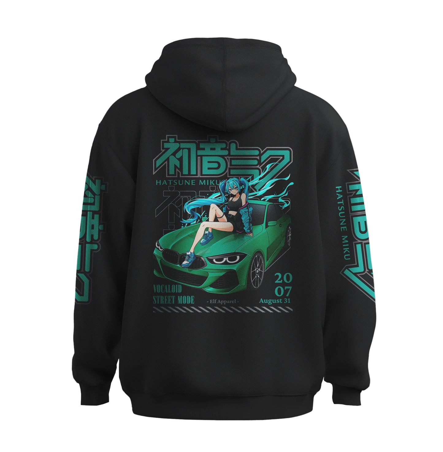 ElfTheory - Hatsune Miku Vocaloid Street Mode Fanmade Hoodie