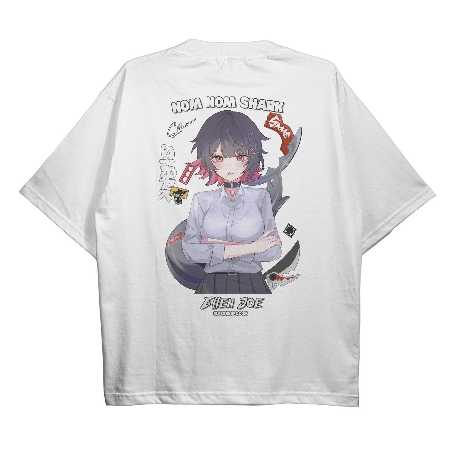 ElfTheory - Ellen Joe "Nom Nom Shark" Zenless Zone Zero : Anime Graphic Tee