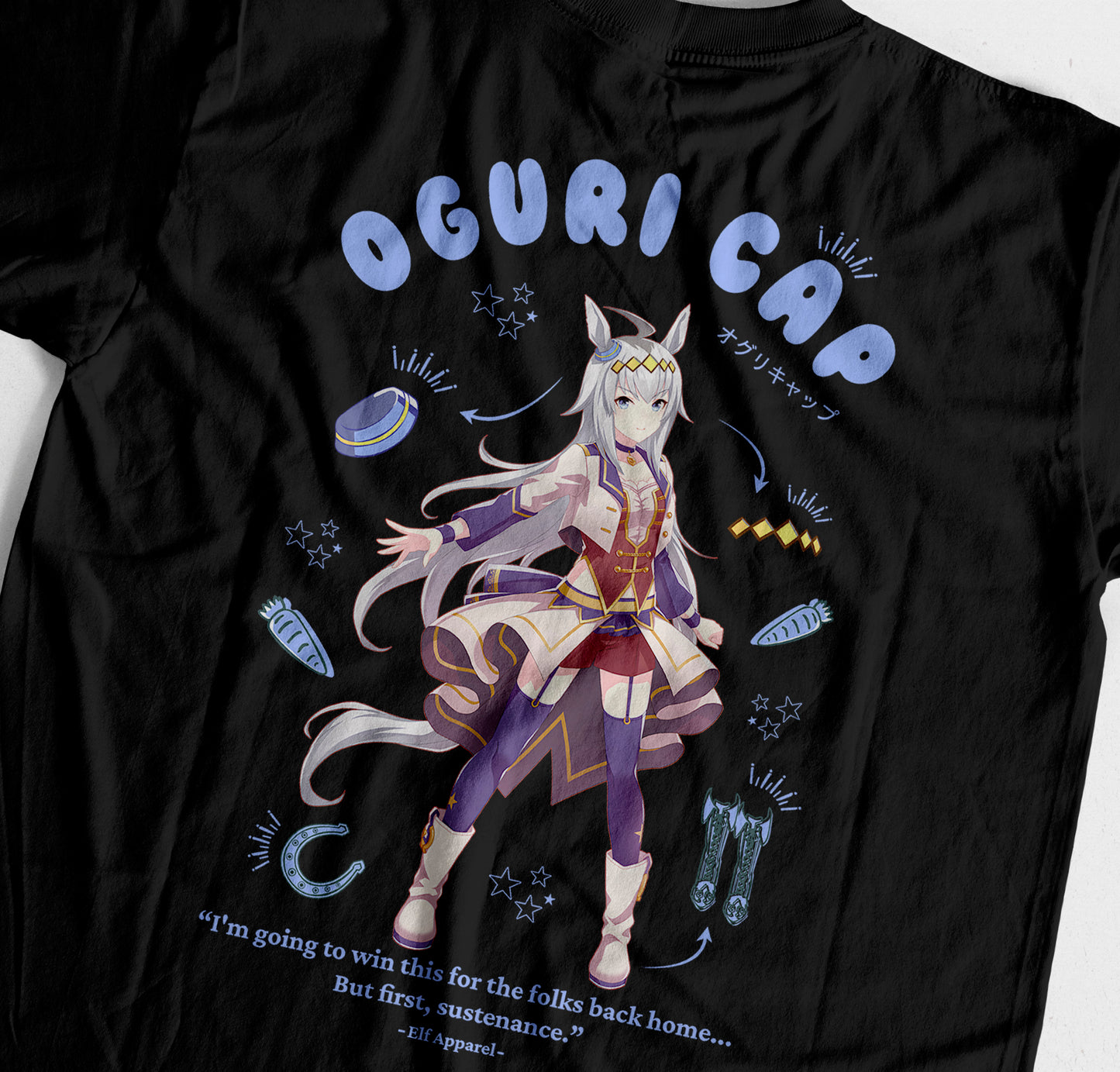 ElfTheory - Oguri Cap Uma Musume Tshirt : Anime Graphic Tee