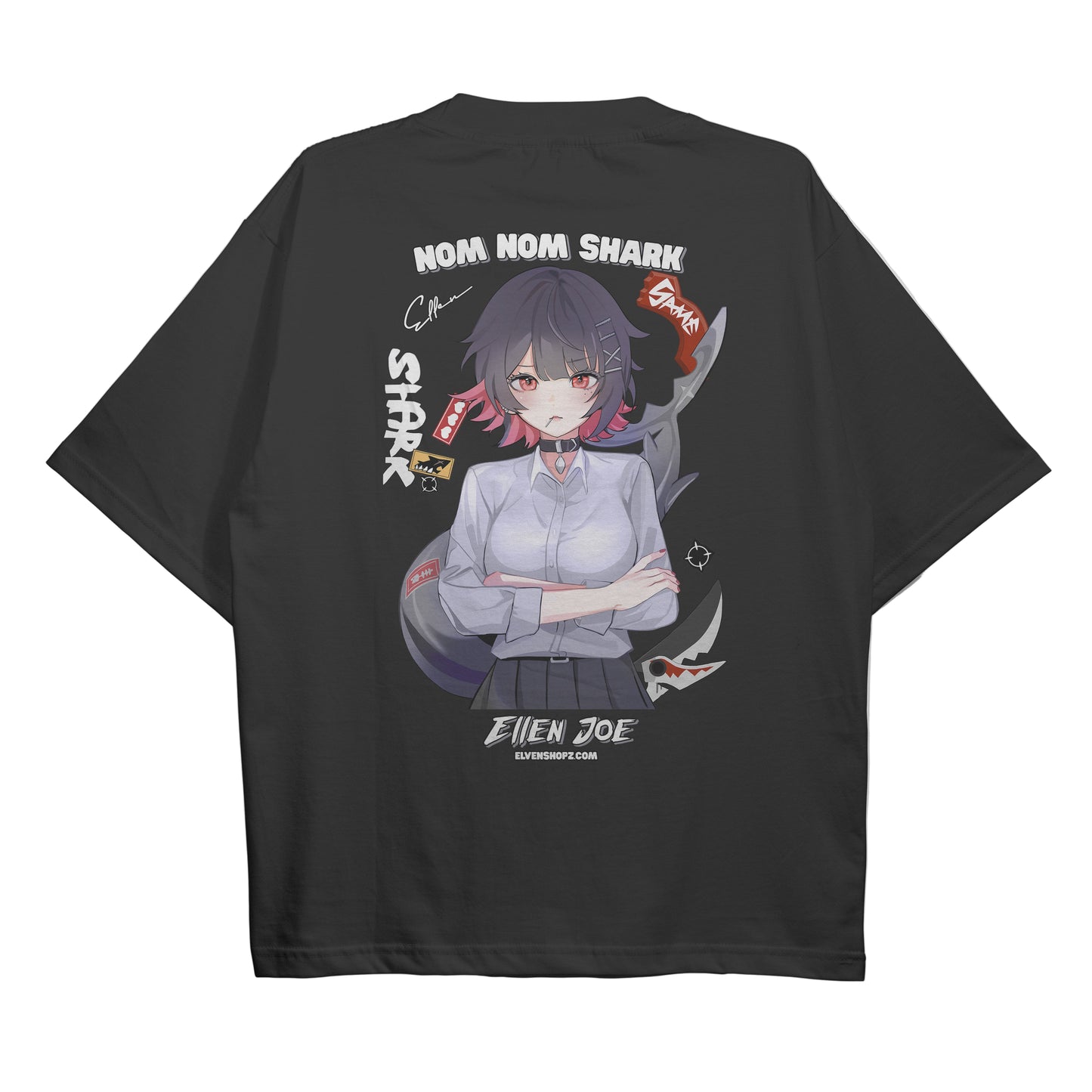 ElfTheory - Ellen Joe "Nom Nom Shark" Zenless Zone Zero : Anime Graphic Tee