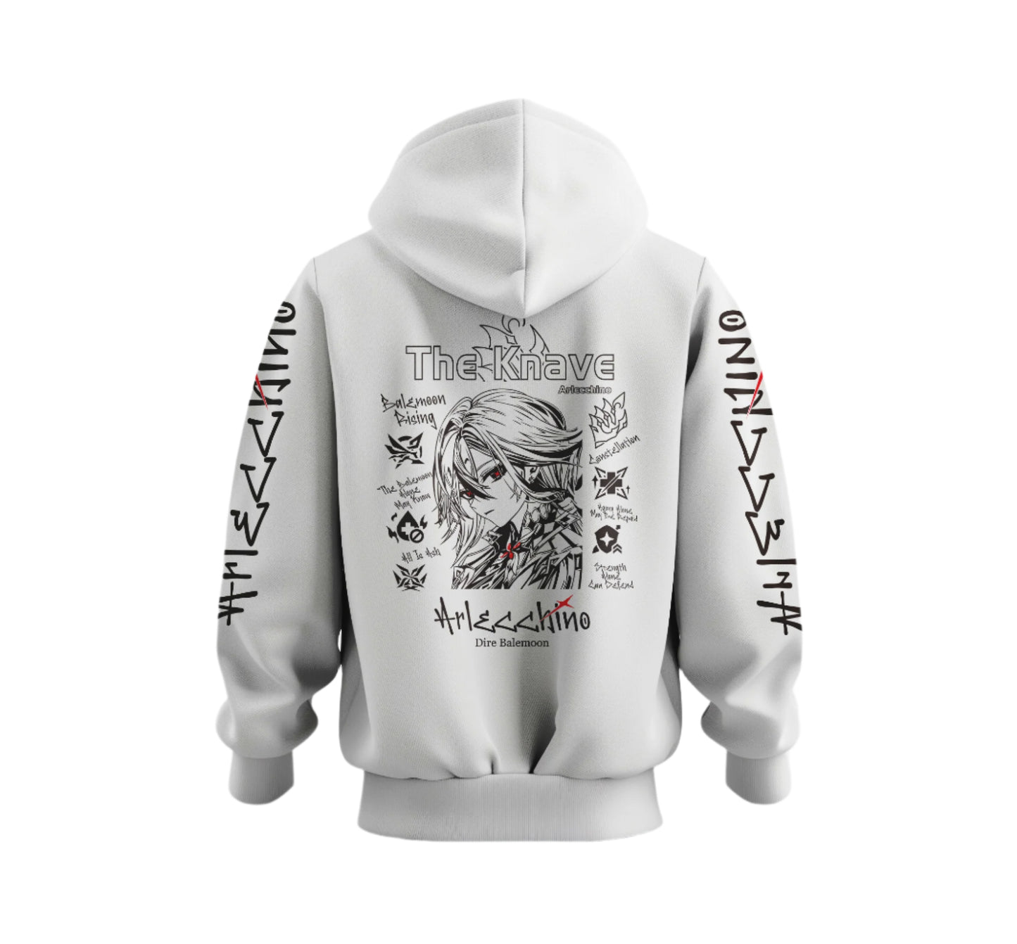 ElfTheory - Arlecchino The Knave Genshin Impact Hoodie Fan Made