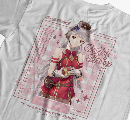 Gold Ship Uma Musume - Anime T-Shirt Graphic Tee