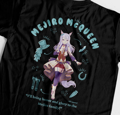 ElfTheory -  Mejiro McQueen Uma Musume Tshirt : Anime Graphic Tee
