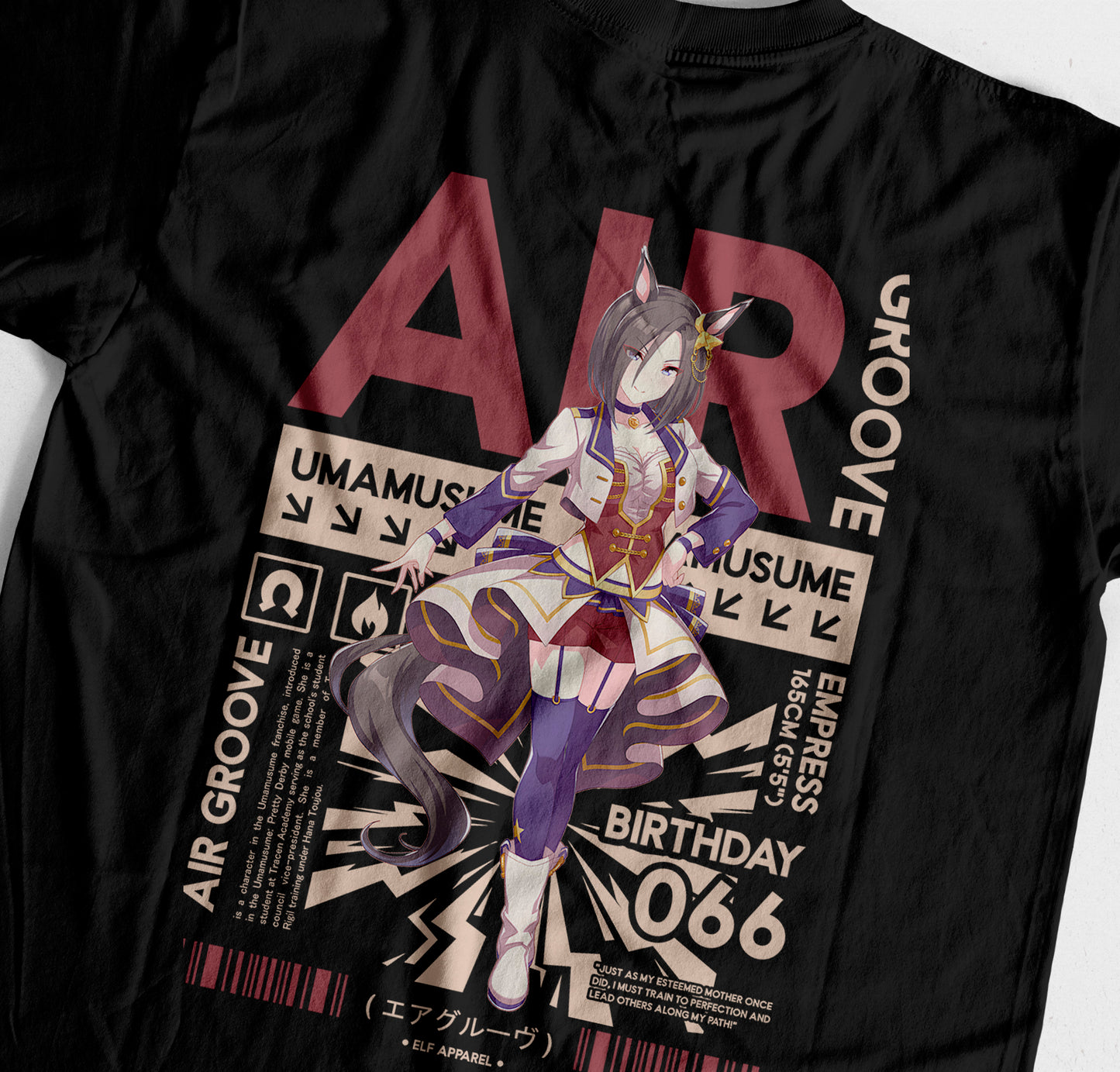 ElfTheory - Air Groove Uma Musume T-Shirt : Anime Graphic Tee