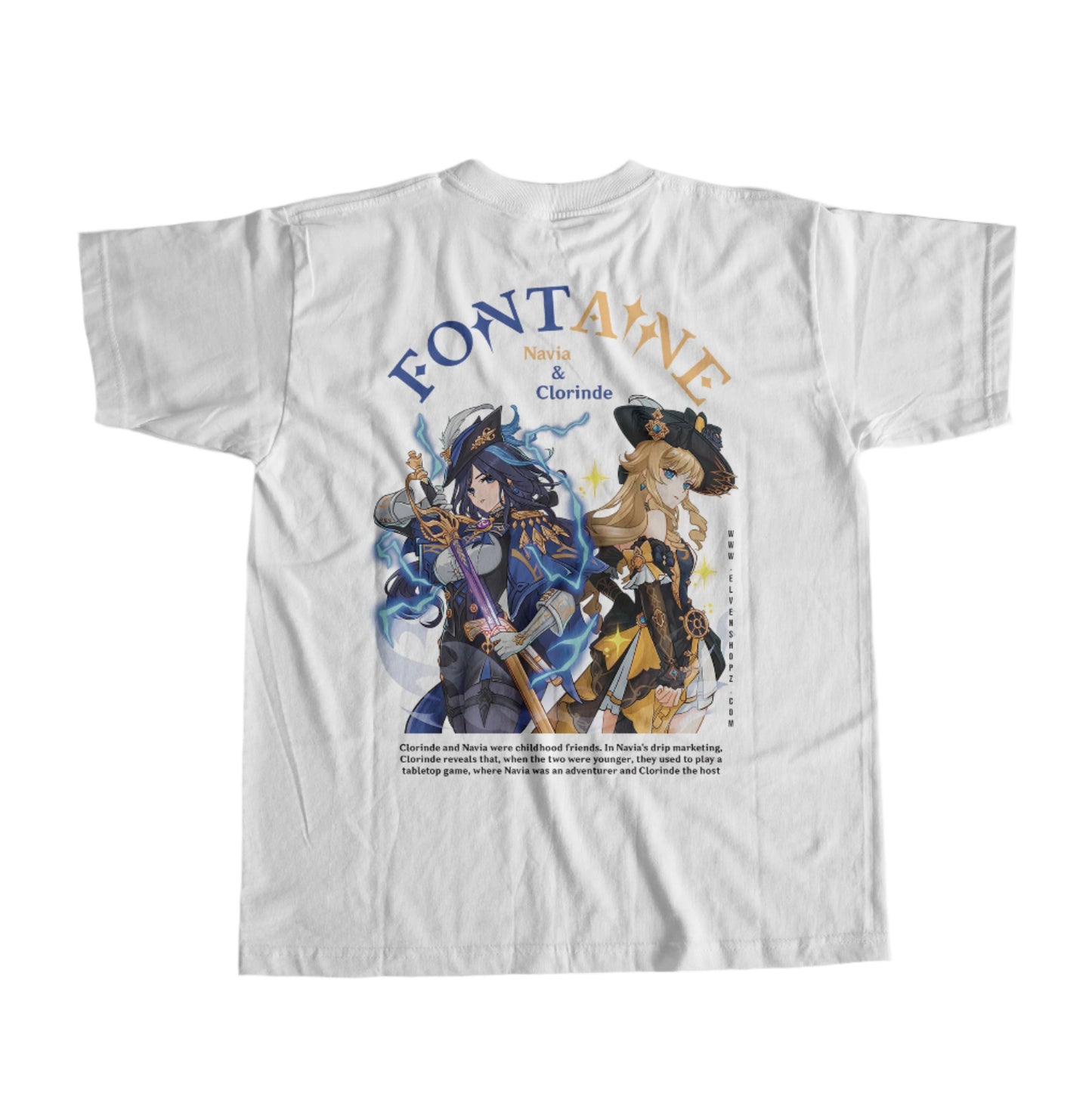 ElfTheory - Clorinde & Navia Genshin Impact T-shirt Fan Made