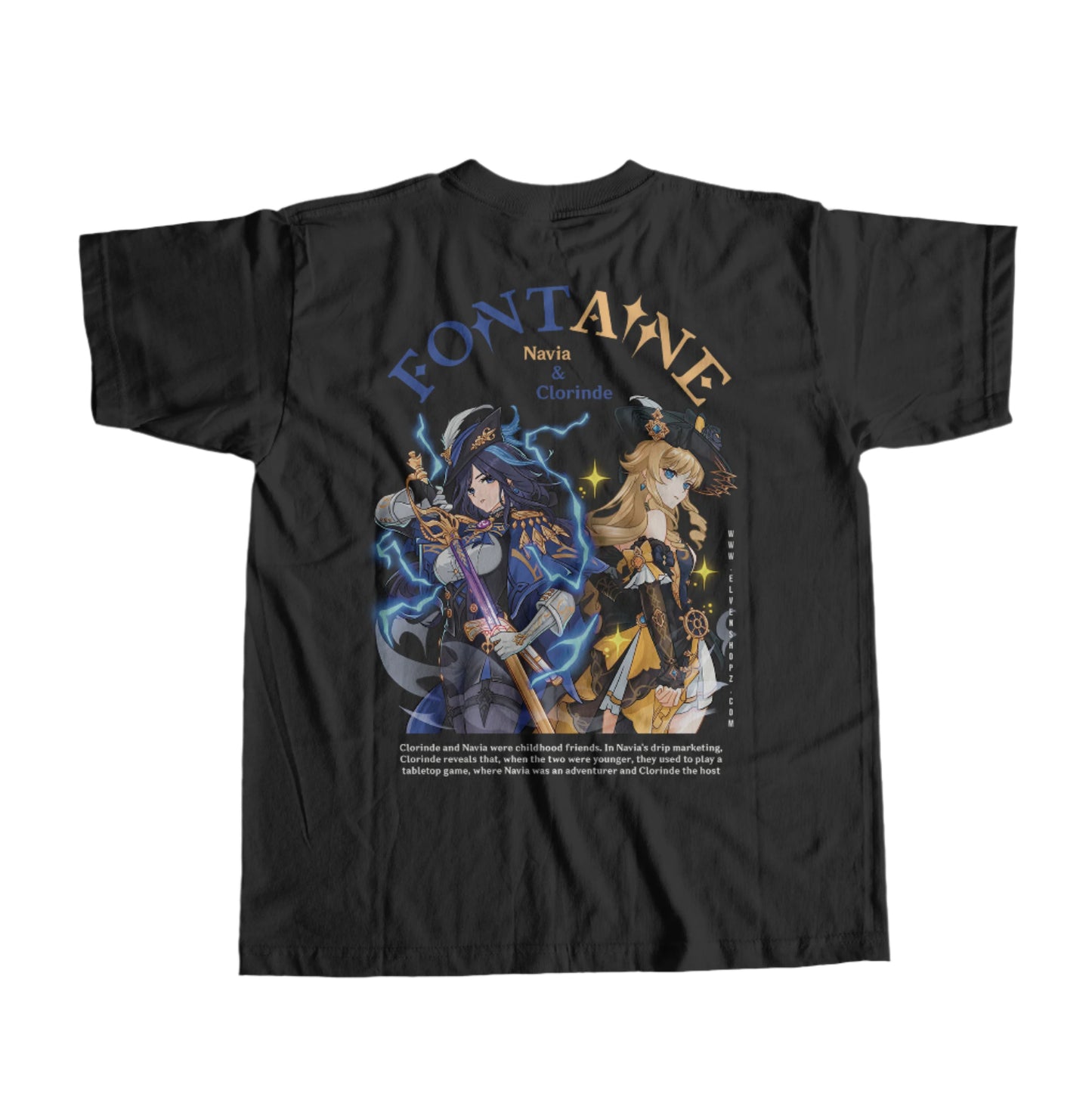 ElfTheory - Clorinde & Navia Genshin Impact T-shirt Fan Made