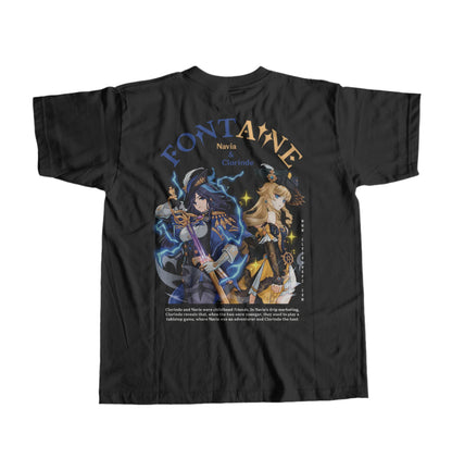 ElfTheory - Clorinde & Navia Genshin Impact T-shirt Fan Made