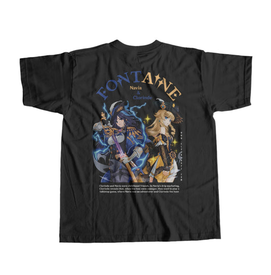 ElfTheory - Clorinde & Navia Genshin Impact T-shirt Fan Made