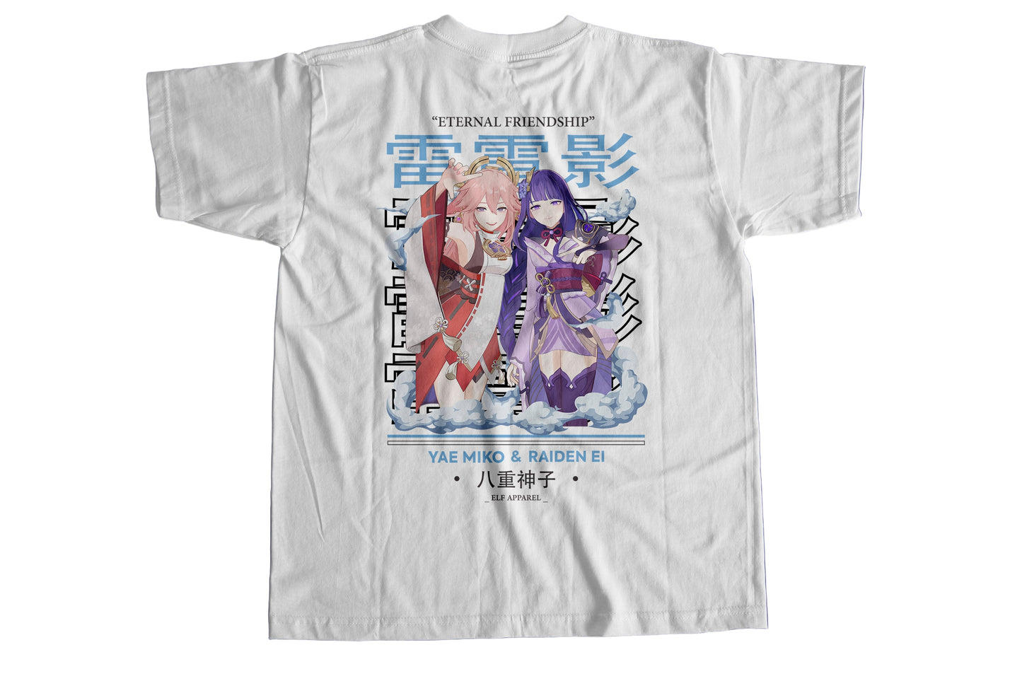 ElfTheory - Raiden Shogun & Yae Miko Genshin Impact : Anime Graphic Tee