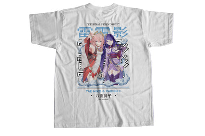 ElfTheory - Raiden Shogun & Yae Miko Genshin Impact : Anime Graphic Tee