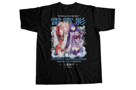 ElfTheory - Raiden Shogun & Yae Miko Genshin Impact : Anime Graphic Tee