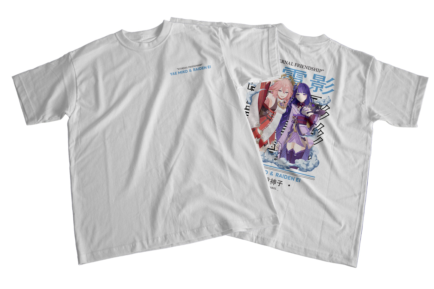 ElfTheory - Raiden Shogun & Yae Miko Genshin Impact : Anime Graphic Tee