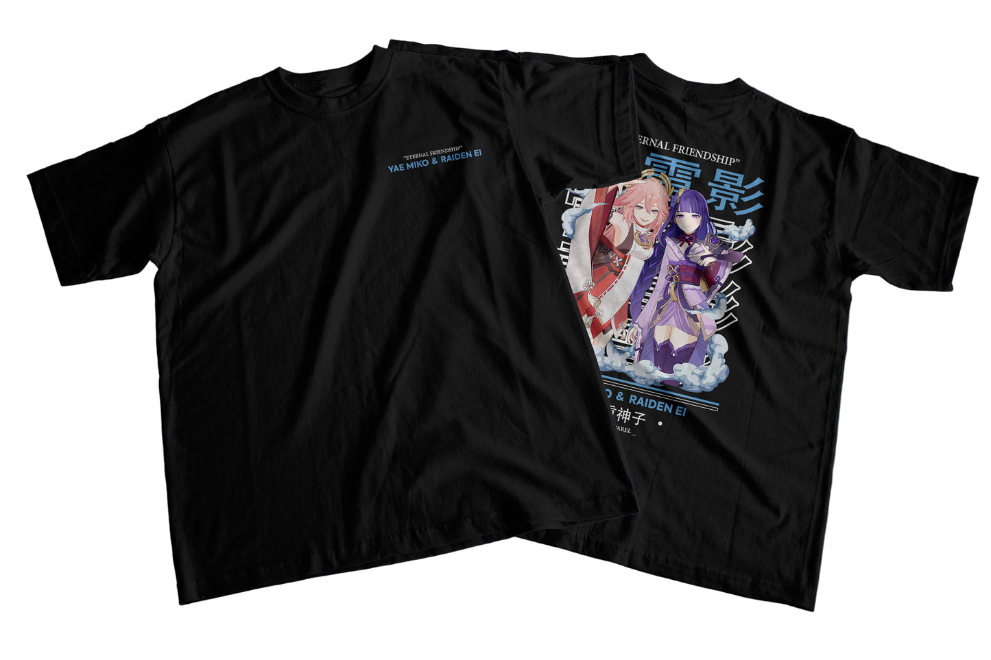 ElfTheory - Raiden Shogun & Yae Miko Genshin Impact : Anime Graphic Tee