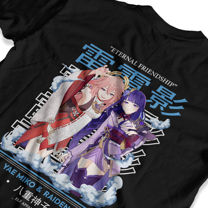 ElfTheory - Raiden Shogun & Yae Miko Genshin Impact : Anime Graphic Tee
