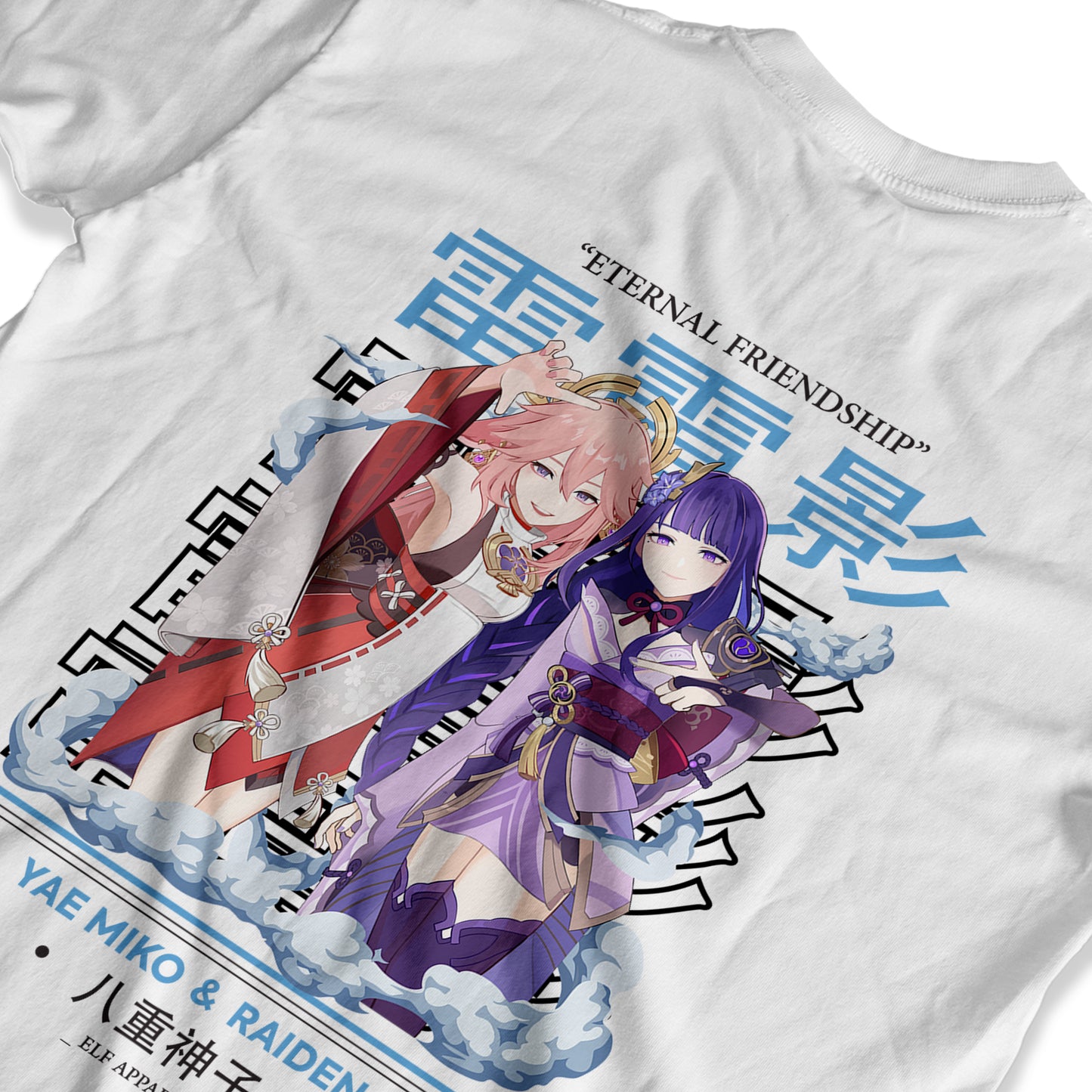 ElfTheory - Raiden Shogun & Yae Miko Genshin Impact : Anime Graphic Tee