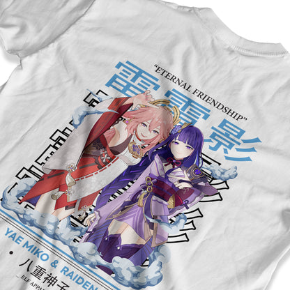 ElfTheory - Raiden Shogun & Yae Miko Genshin Impact : Anime Graphic Tee